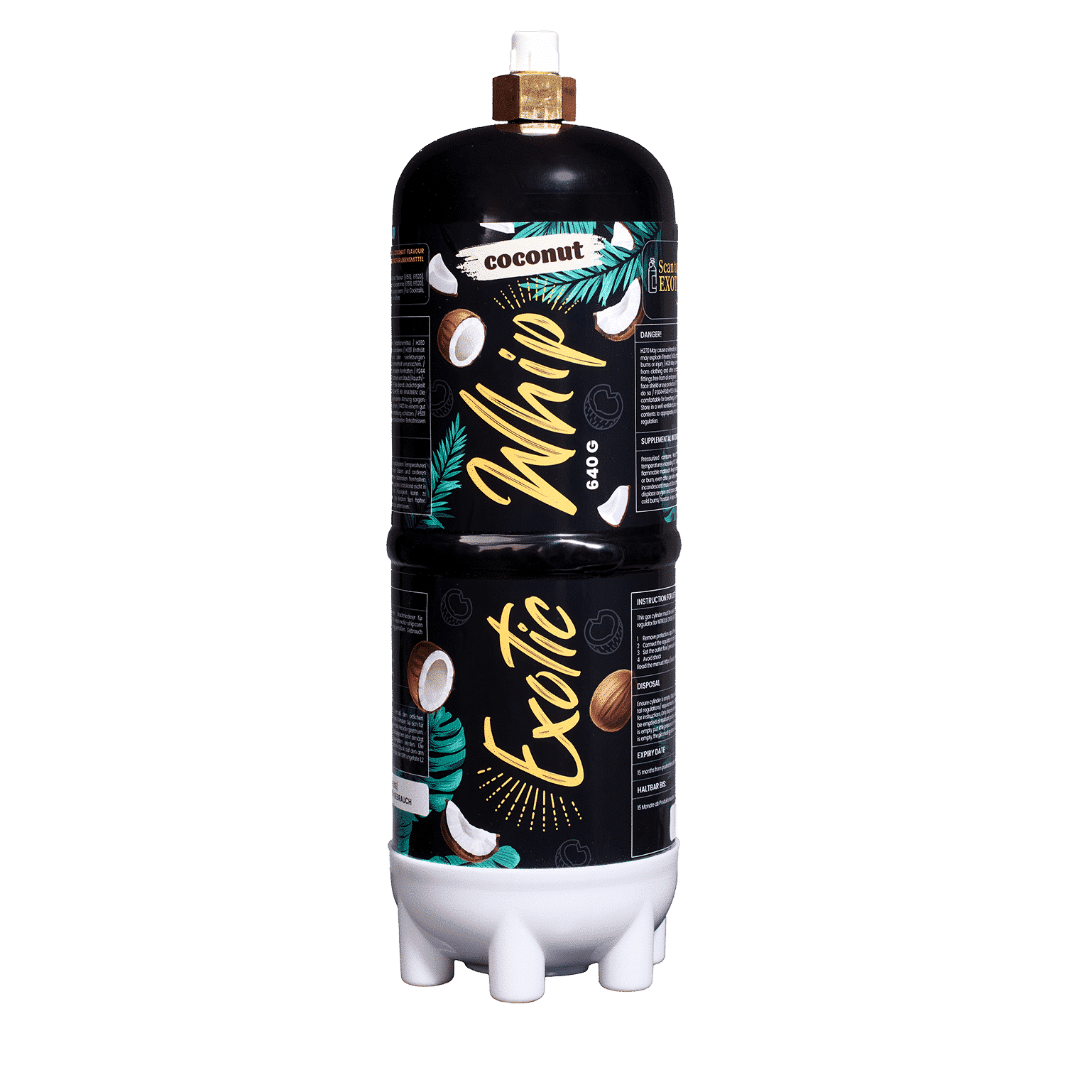 Exotic Whip Premium Disposable N2O Bottle 640g - Coconut Flavor - 1x –  Lachgas König