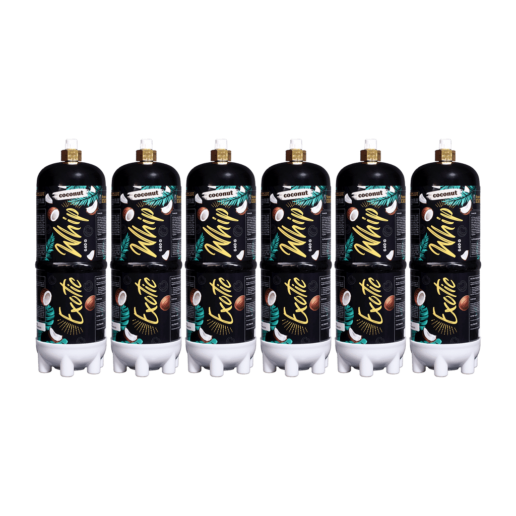 Exotic Whip Premium Disposable N2O Bottle 640g - Coconut Flavor - 6x –  Lachgas König